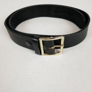 Boston black leather belt